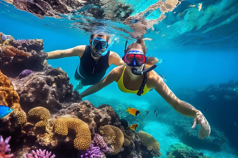 Bootstour zu den Giftun-Inseln vor Hurghada, türkises Wasser und Sandstrand